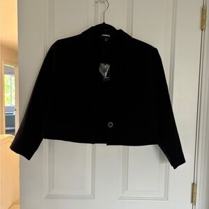 Express Black Cropped Blazer